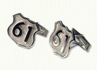 Custom sterling silver Route 61 cuff links