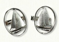 Sterling Sailboat Cuff Links