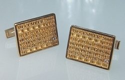 Custom 14KY Calendar cuff links