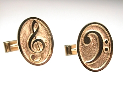 Treble, G cleff & Bass Clef Cuff Links