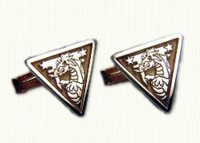 Sterling silver, 18KY electroplated custom military cuff links