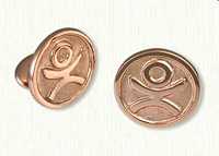 14kt Rose Gold Logo Cufflinks