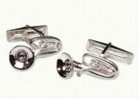 Tuba Cuff Links 1 inch size